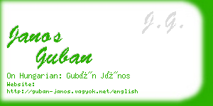 janos guban business card